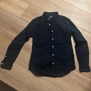 Vince Dark Blue Casual Button Down Shirt
